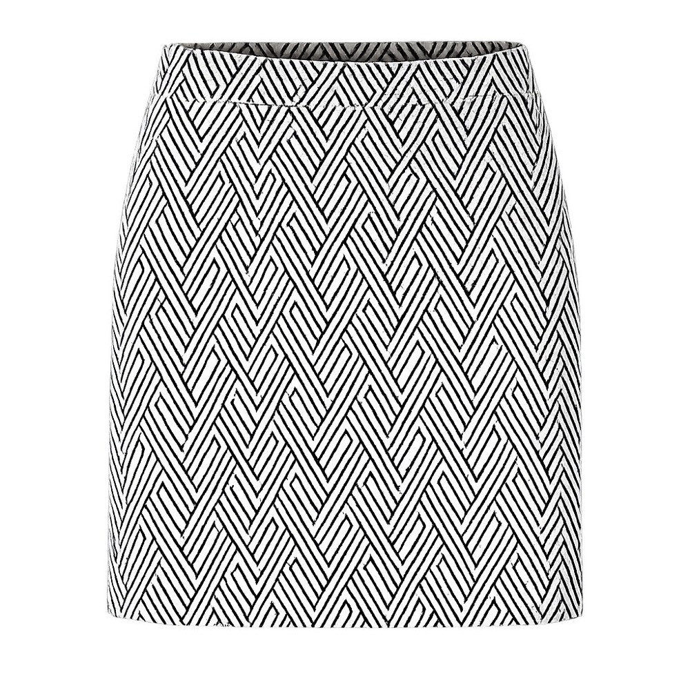 Banana Republic 4 Cotton Geometric Chevron Mod Office Professional Mini Skirt